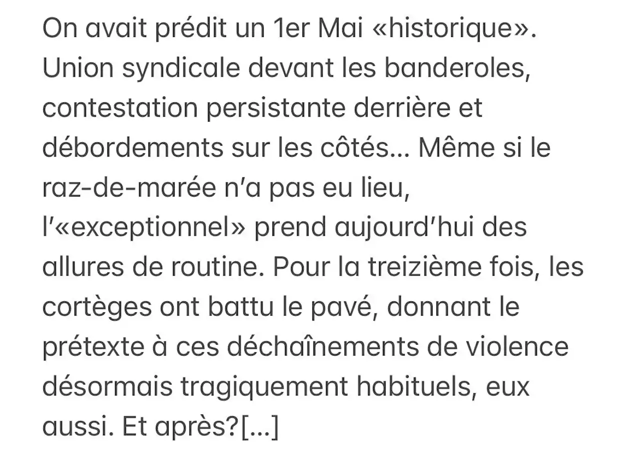 «Macron, Borne, syndicats: les jours d’après»