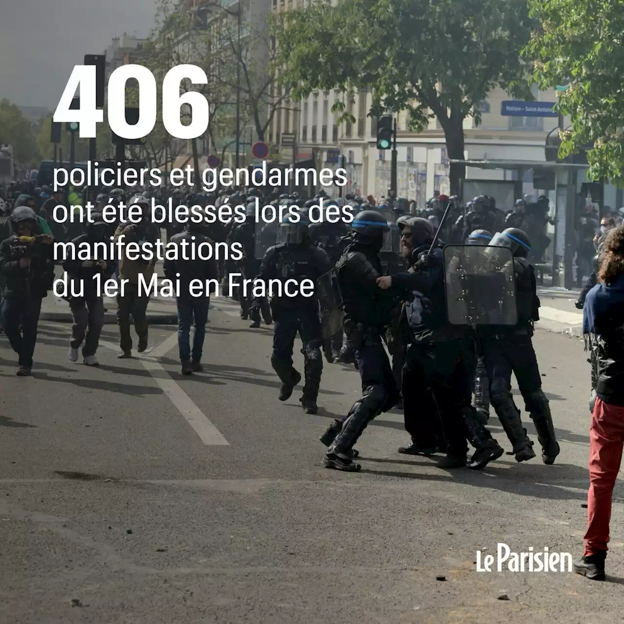 Manifestations du 1er mai : 406 policiers et gendarmes blessés, annonce Gérald Darmanin