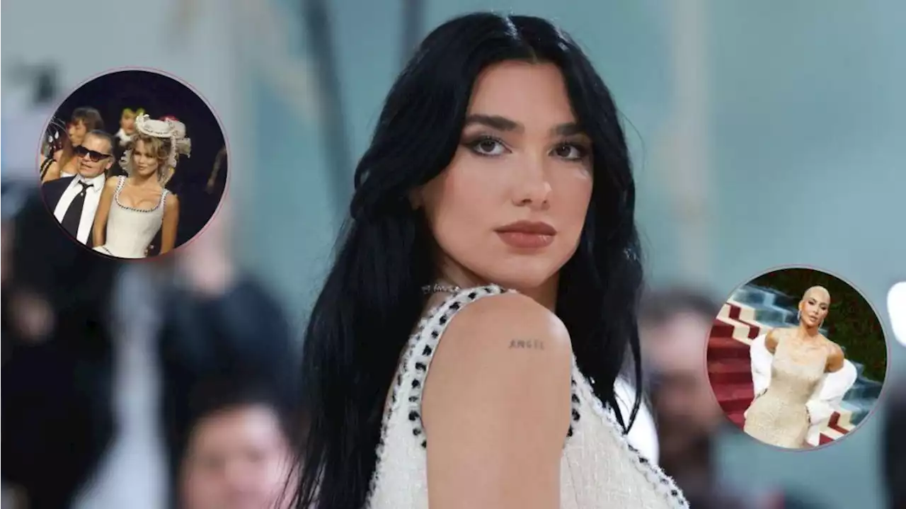 MET Gala 2023: Dua Lipa lució el mismo vestido que Claudia Schiffer modeló en los 90