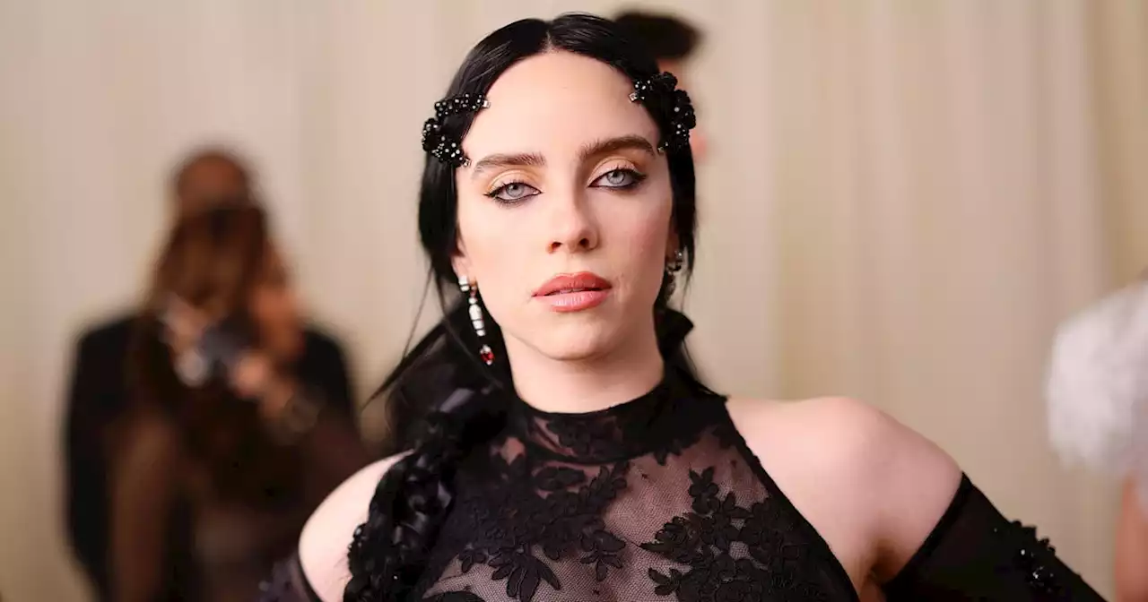 Billie Eilish Pairs a Lace Naked Dress With Sky-High Platforms For the Met Gala