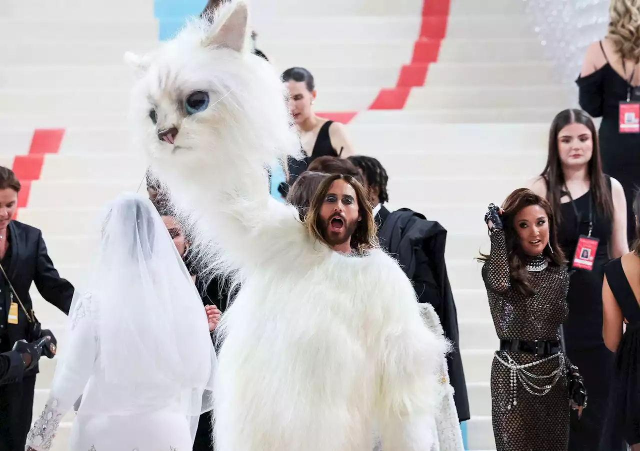 Jared Leto wears giant 'Choupette' costume to Met Gala