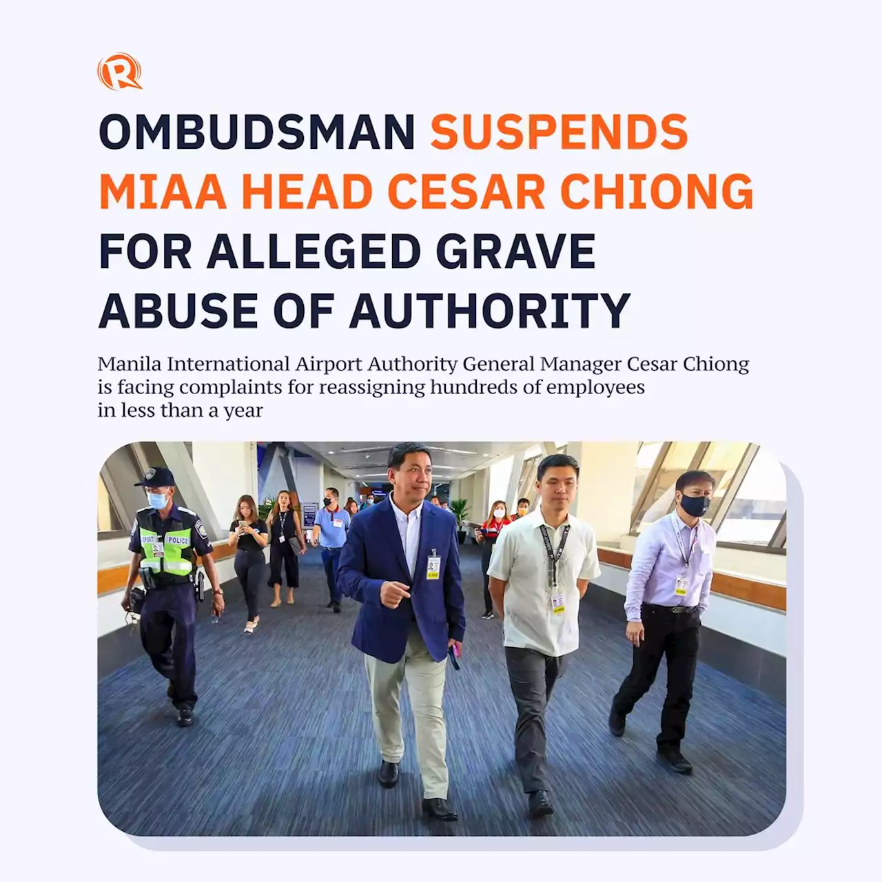 Ombudsman suspends MIAA head Cesar Chiong for alleged grave abuse of authority