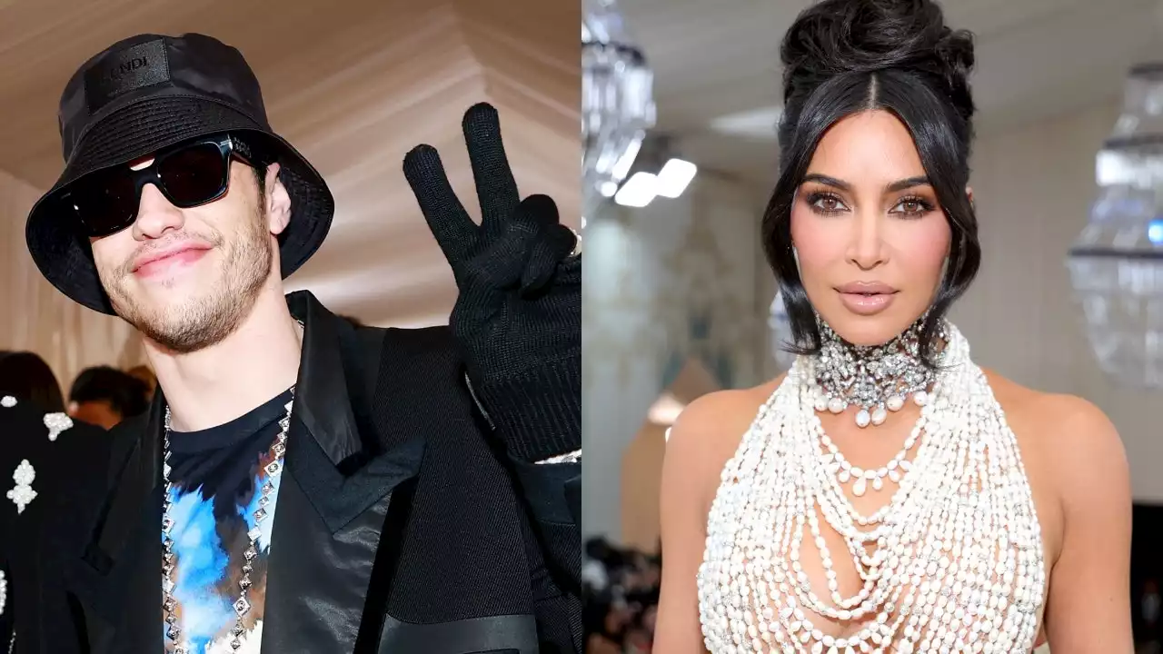 Exes Pete Davidson & Kim Kardashian Looked Flirty at the Met Gala