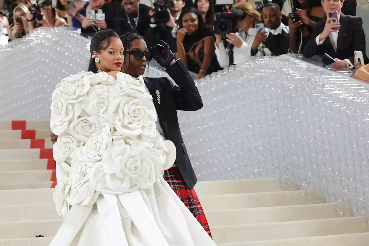 Rihanna Arrives Fashionably Late to the 2023 Met Gala