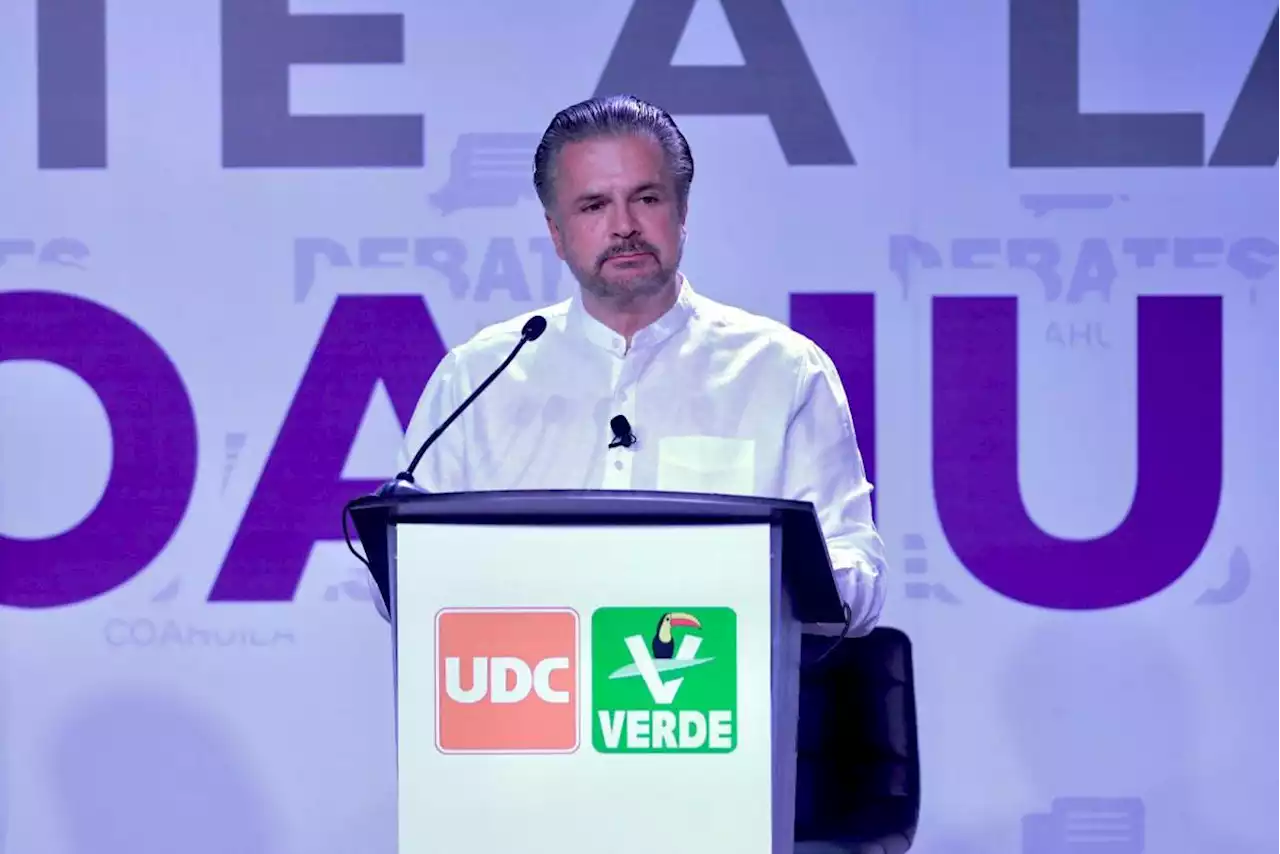 Debate Coahuila: ‘Mis 3 rivales me copiaron la quita de la deuda’, dice Lenin Pérez