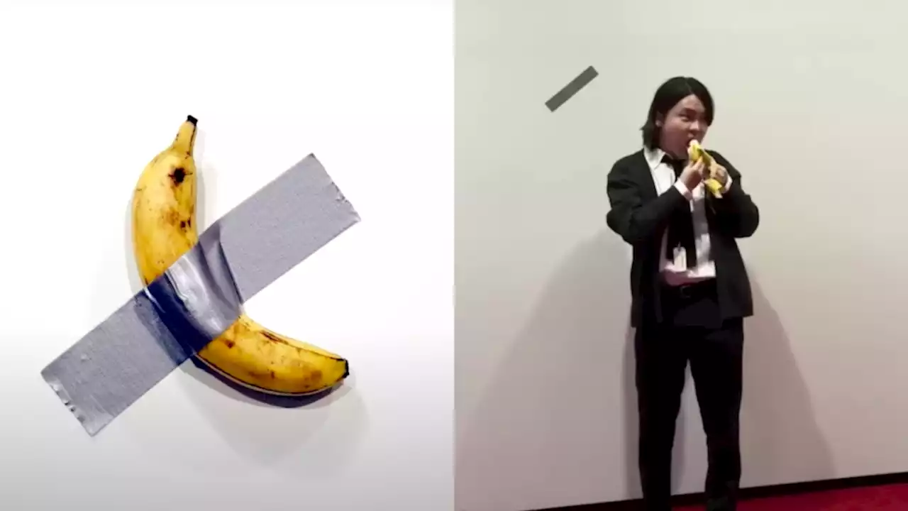 ‘Hungry’ S. Korean student eats $120,000 banana artwork