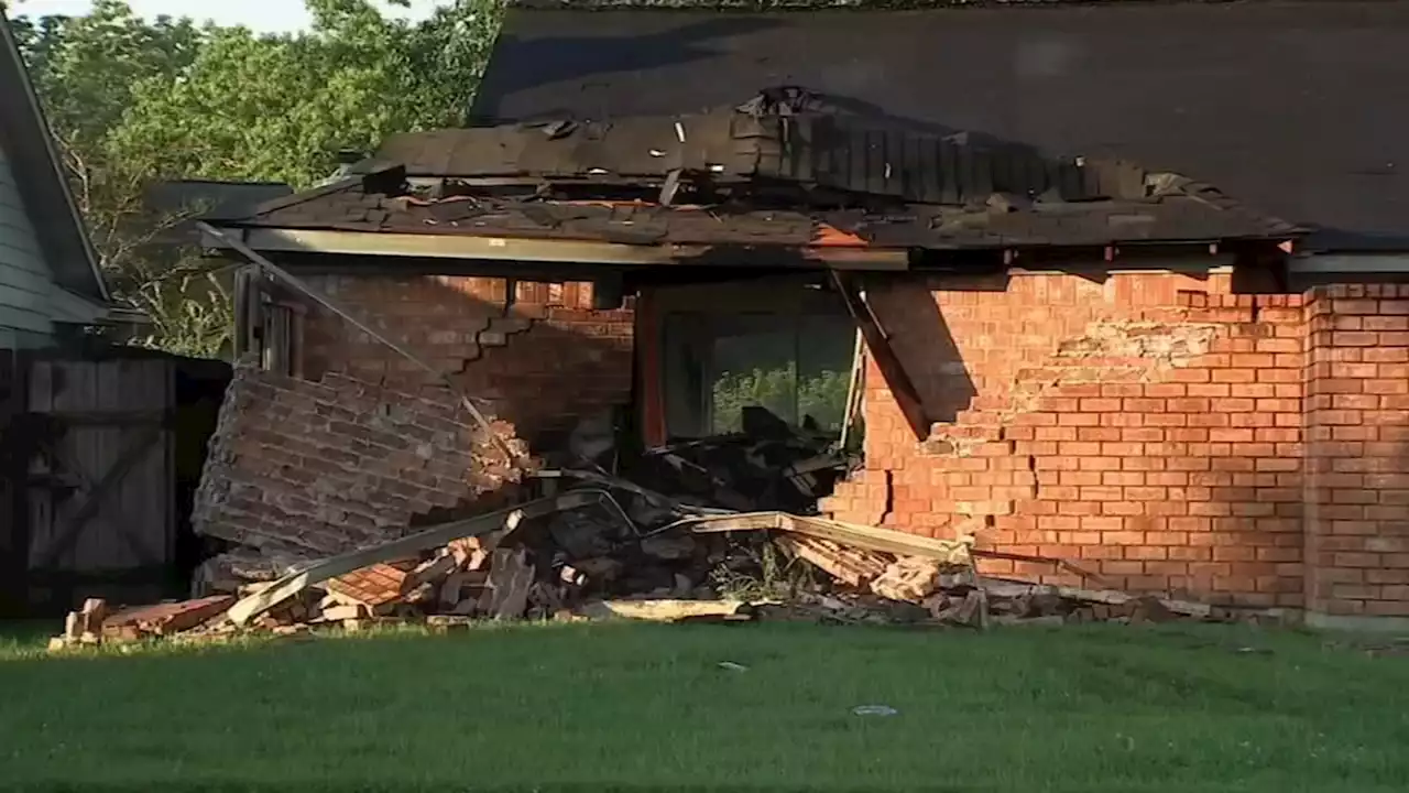 Clear Lake-area home catches fire after speeding driver crashes into it, police say