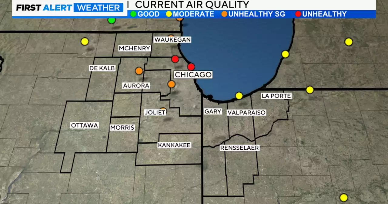 Chicago First Alert Weather: Air quality falls to 'unhealthy' level in Chicago due to wildfire smoke