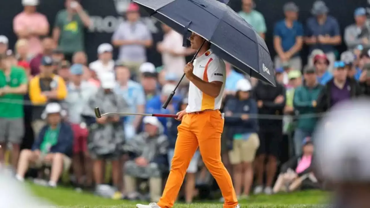 Golf: Hovland makes statement with game and orange pants at PGA Championship