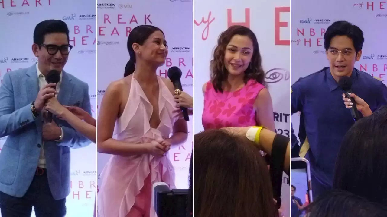 'Unbreak My Heart' stars all smiles at watch party in Quezon City