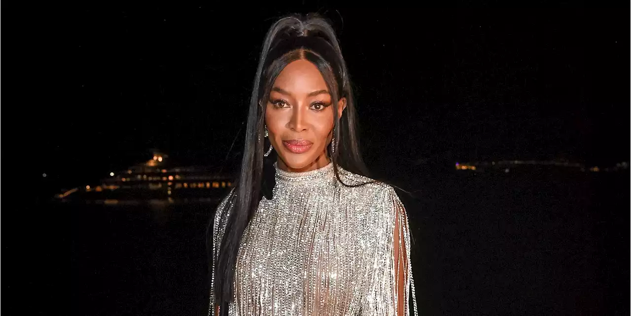 Naomi Campbell Turned Heads in Another Sparkling Silver Gown in France