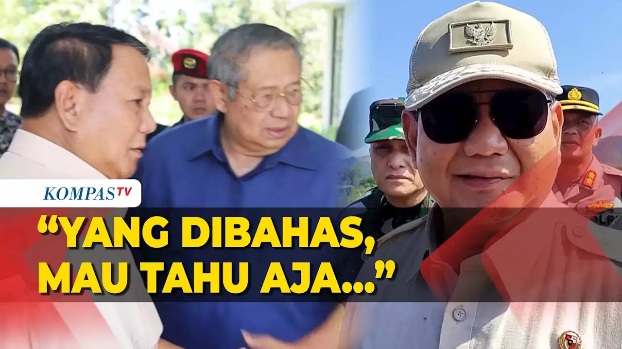 Jawaban Prabowo Saat Ditanya Soal Isi Pertemuan dengan SBY: Mau Tahu Aja