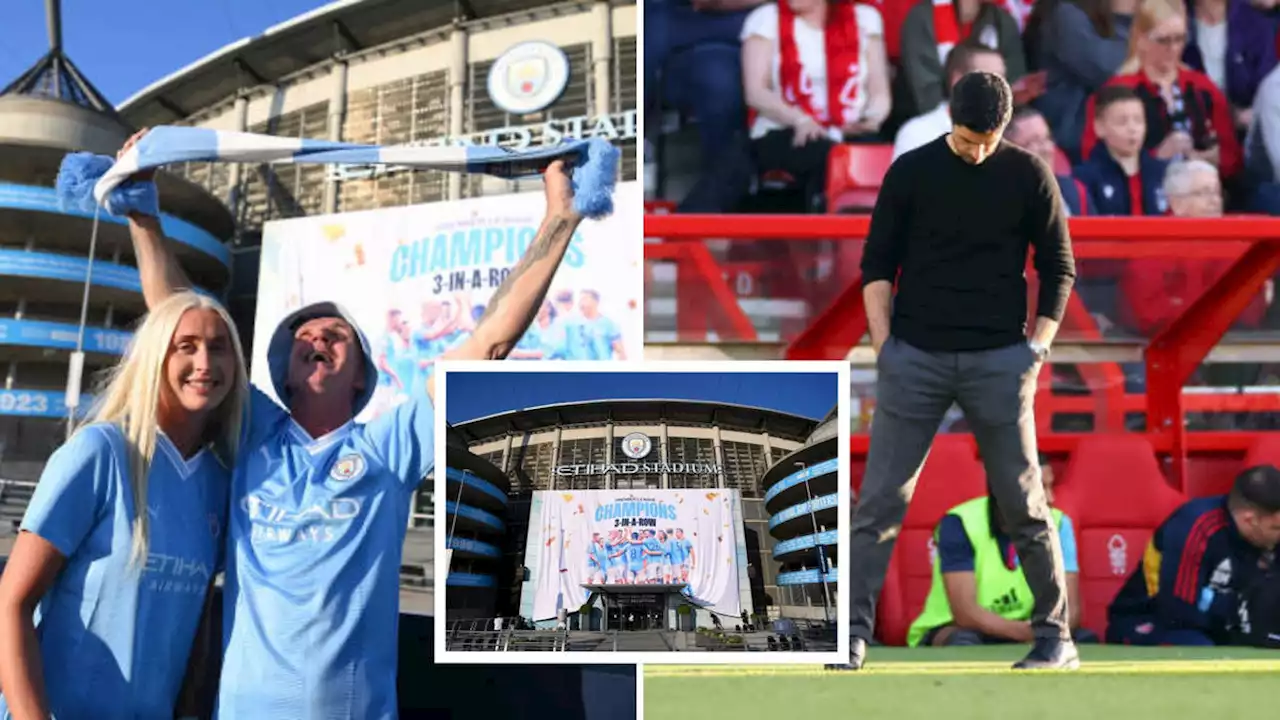 Man City win third successive Premier League title after Arsenal stumble at Nottingham Forest