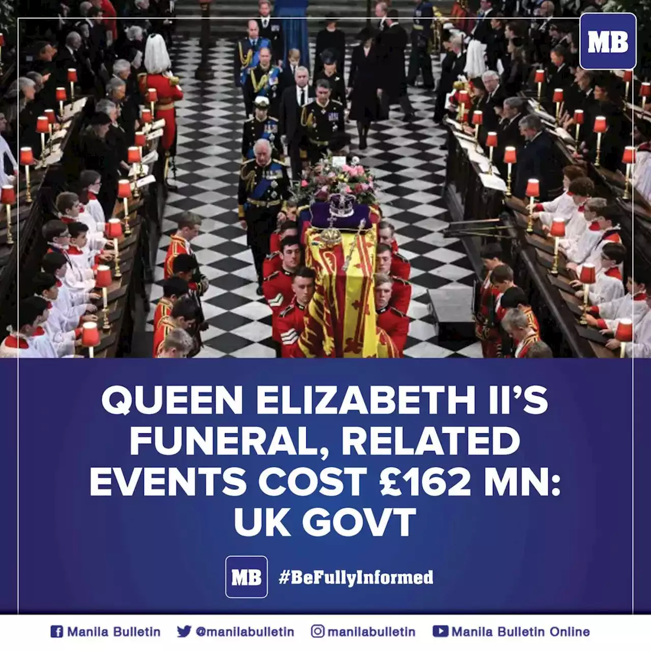 Queen Elizabeth II's funeral, related events cost £162 mn: UK govt