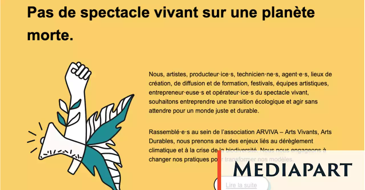 Spectacle vivant : sur la question écologique, le principal syndicat professionnel fait bande à part