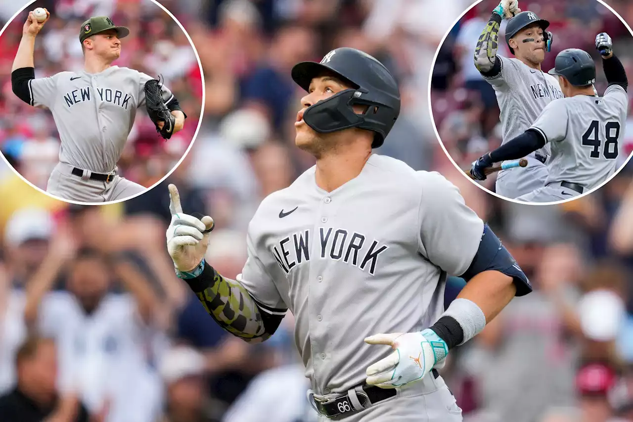 Aaron Judge, Anthony Rizzo homers lift Yankees over Reds as hot streak continues