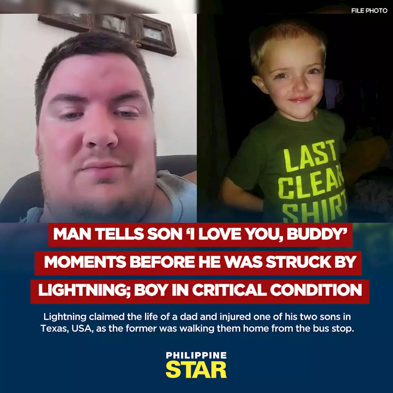 Man tells son ‘I love you, buddy’ moments before he was struck by lightning; boy in critical condition