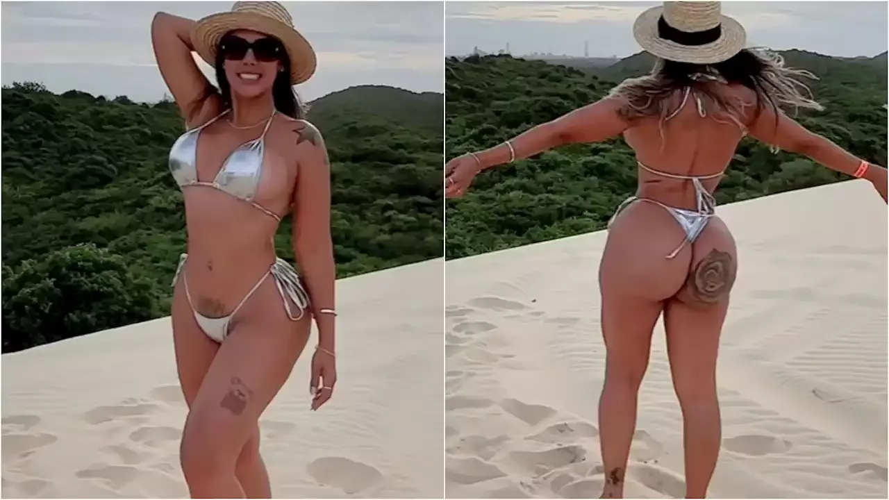 Ex Atriz Do ‘zorra Taty Sindel Esbanja Sensualidade Nas Dunas Do Nordeste