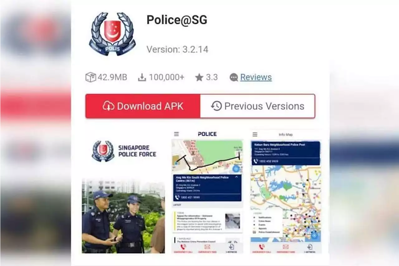 Police report made against unofficial Police@SG app; public urged to remain vigilant