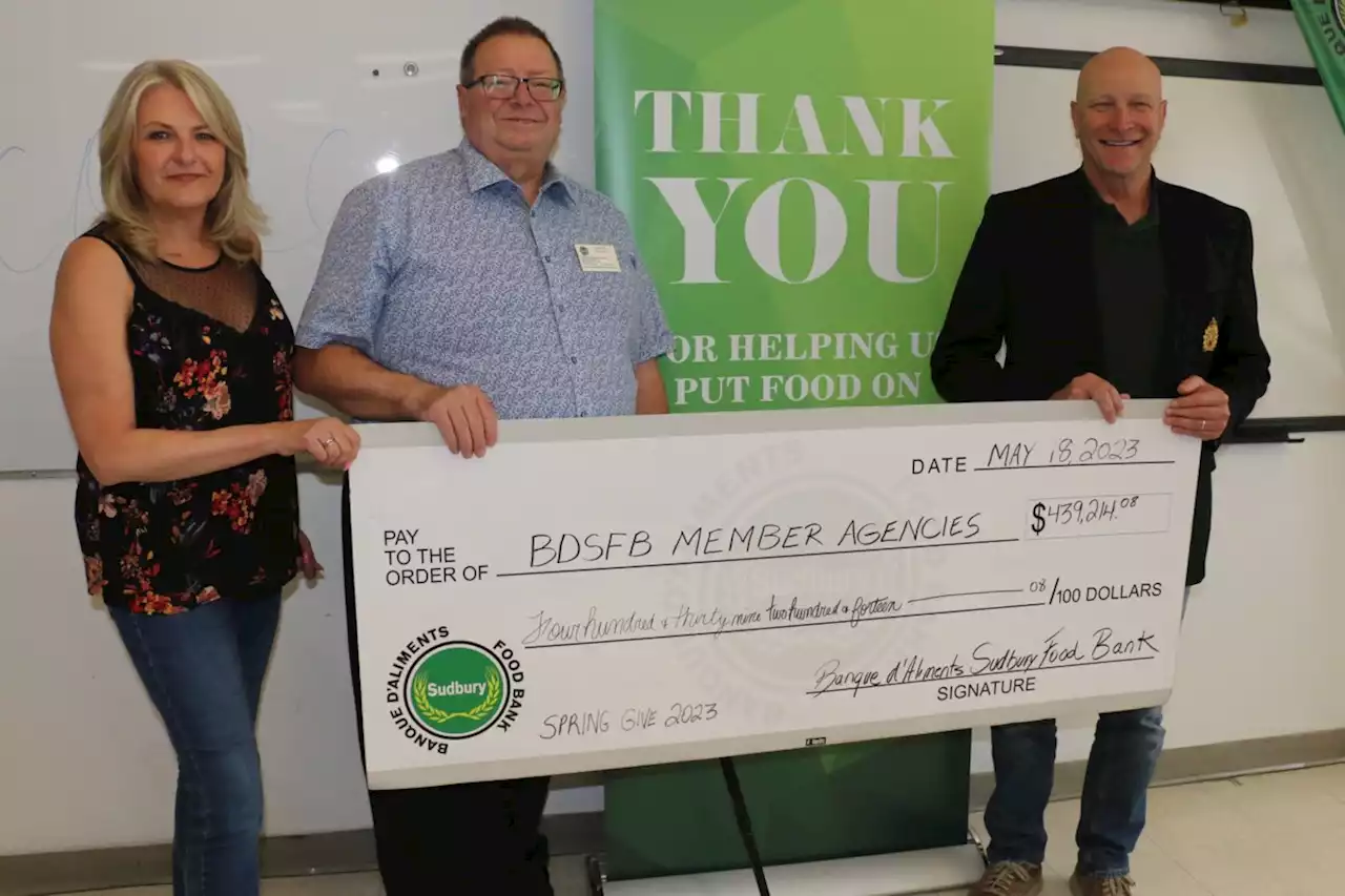 Food bank provides funding cheques to member agencies in Sudbury