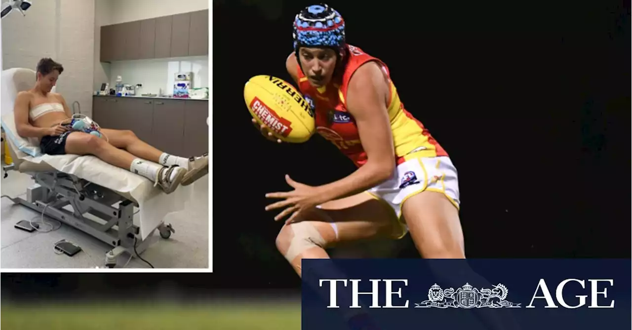 ‘Accept us and let us play footy’: Former AFLW player opens up on life-changing chest surgery