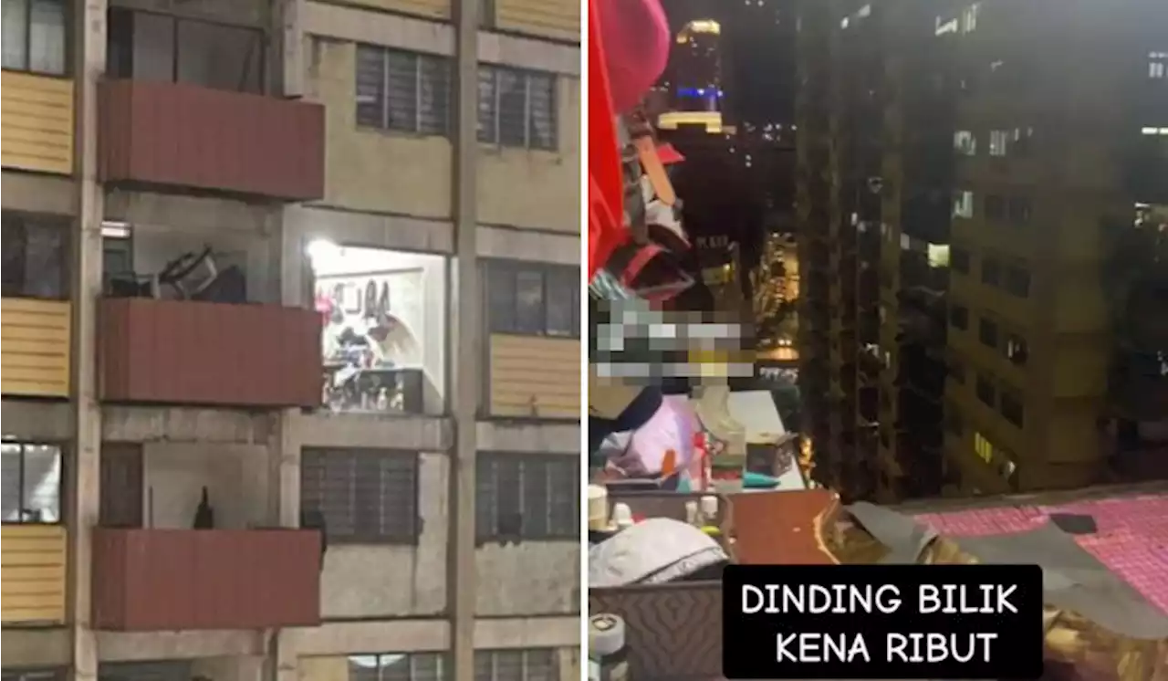 [Watch] Walls Blown Off Loke Yew Flat Unit During Thunderstorm | TRP