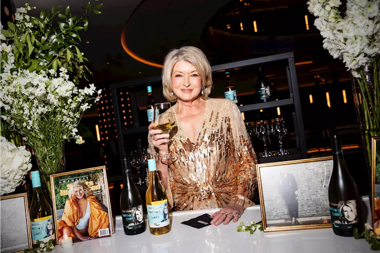 Martha Stewart Illuminates at Sports Illustrated Swimsuit Issue Release Party in Starburst Sequin Jenny Packham Gown