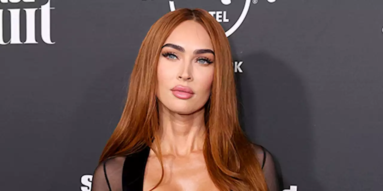 Megan Fox just went braless in a plunging see-through mesh dress