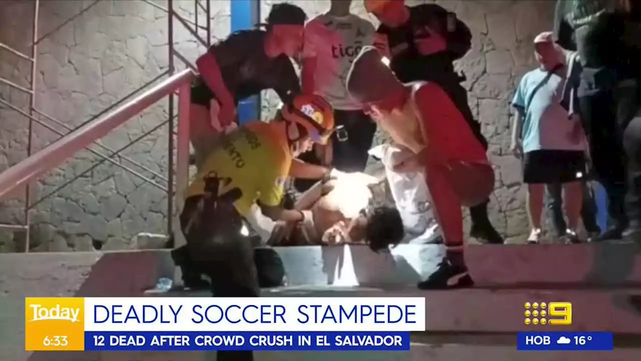 At least nine dead in stampede at soccer stadium in El Salvador