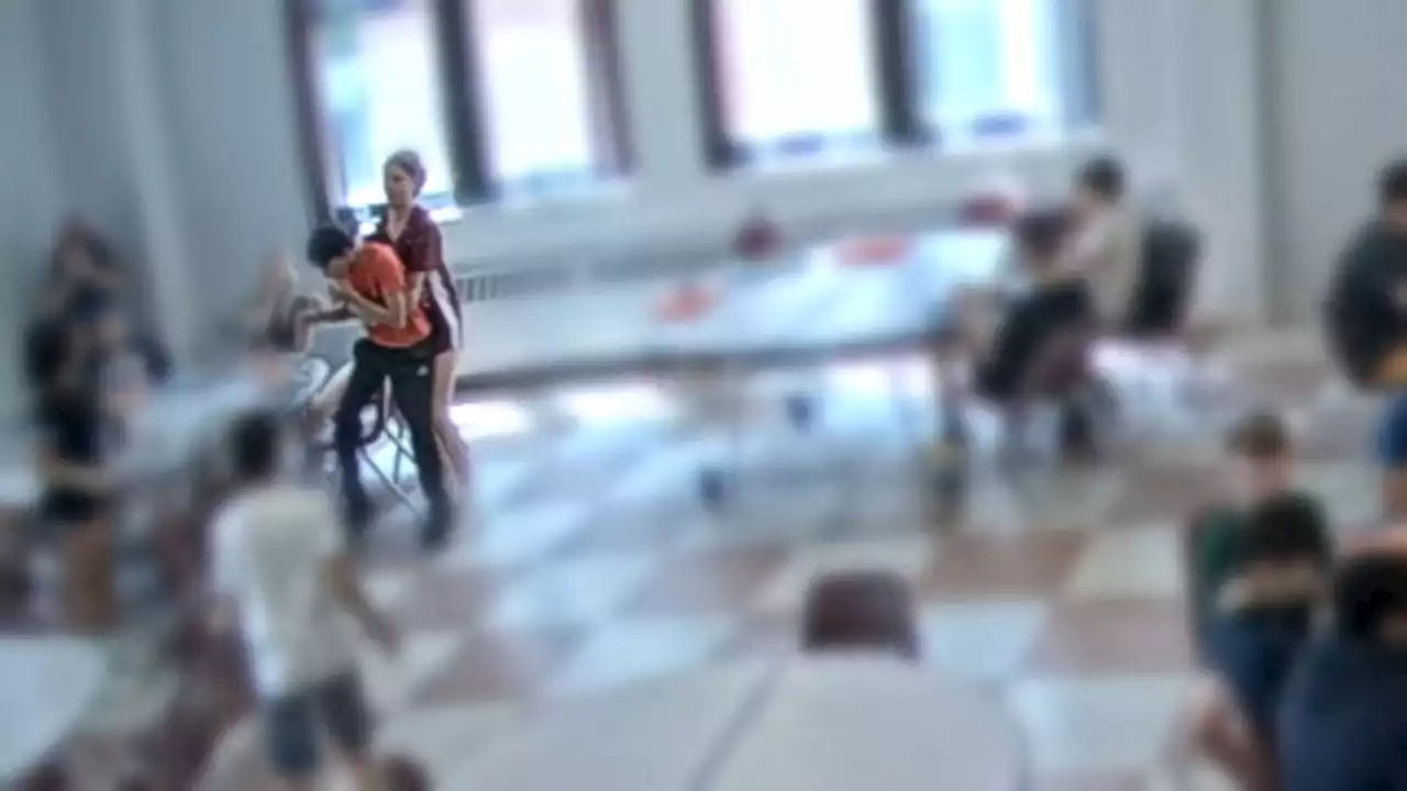 Caught on camera: 12-year-old girl saves twin brother from choking in school cafeteria