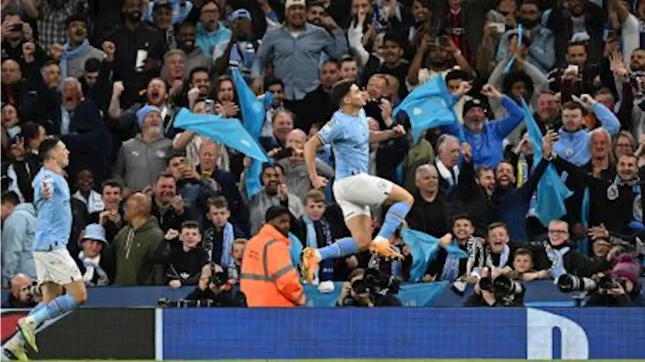 Julián Álvarez celebró con un gol su primer título en Premier League con Manchester City