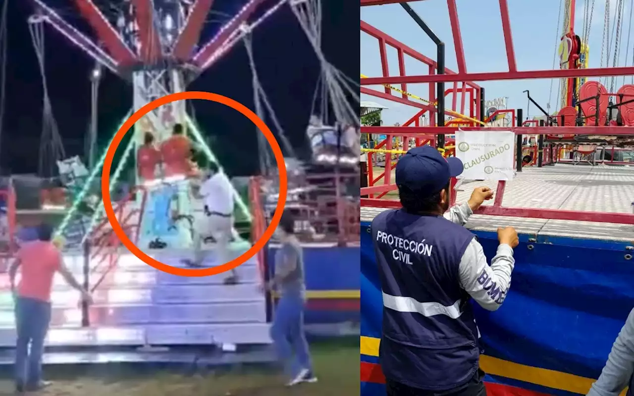 Fotos y video | Clausuran juego de sillas voladoras que dejó varios heridos en Feria de Comalcalco