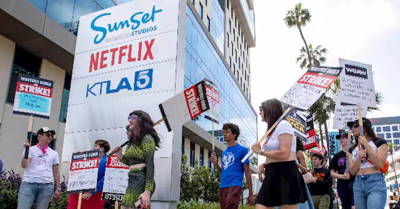 Striking Transgender Hollywood Writers Picket Outside Netflix Offices: 'Give Us Trans TV, Not ChatGPT'