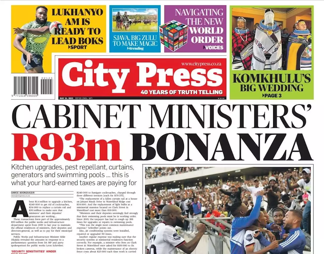 What’s in City Press: Ministers’ R93m bonanza | Armscor in R8bn feud with Denel | City Press