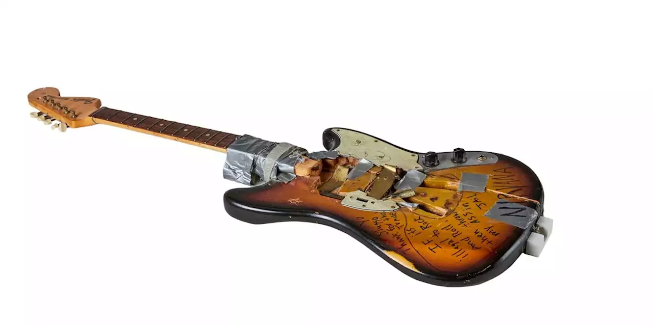 Zerschmetterte Kurt-Cobain-Gitarre teuer versteigert