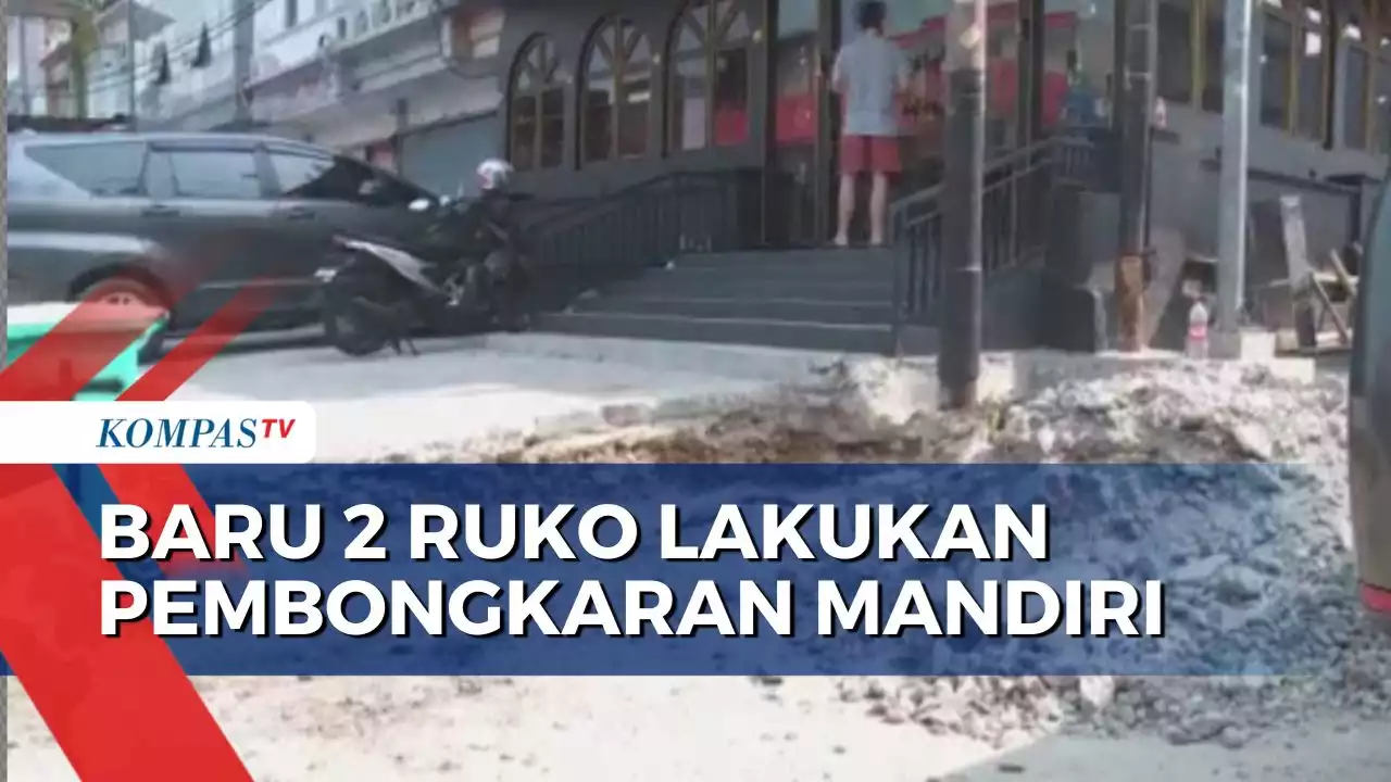 Dari Puluhan, Baru 2 Ruko di Pluit yang Serobot Bahu Jalan Melakukan Pembongkaran Mandiri