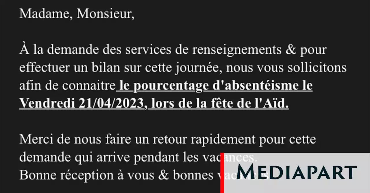 Des établissements priés de compter les élèves absents le jour de l’Aïd-el-Fitr : « Un ciblage choquant »