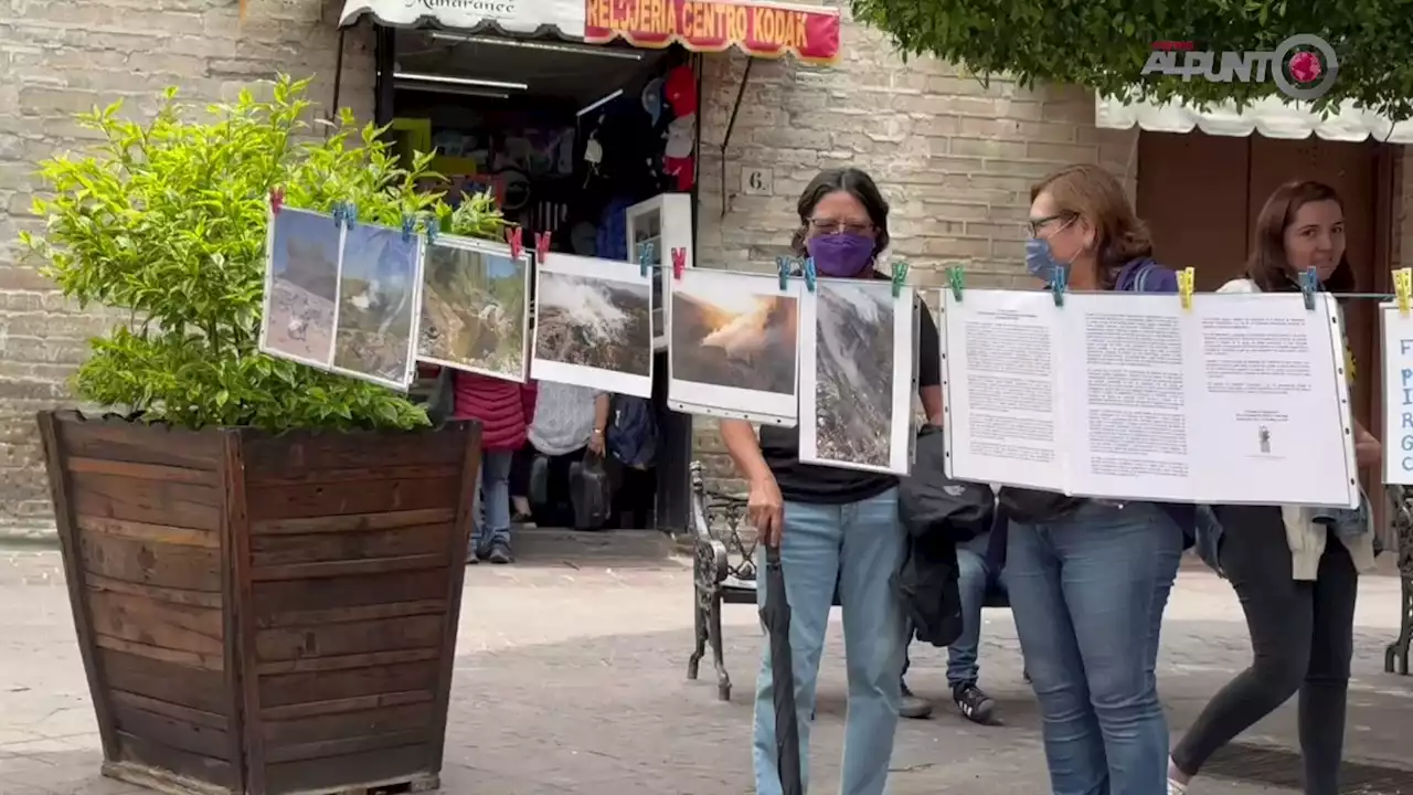 Ambientalistas realizan plantón y colecta de firmas para exigir justicia tras incendio en tiradero de Guanajuato