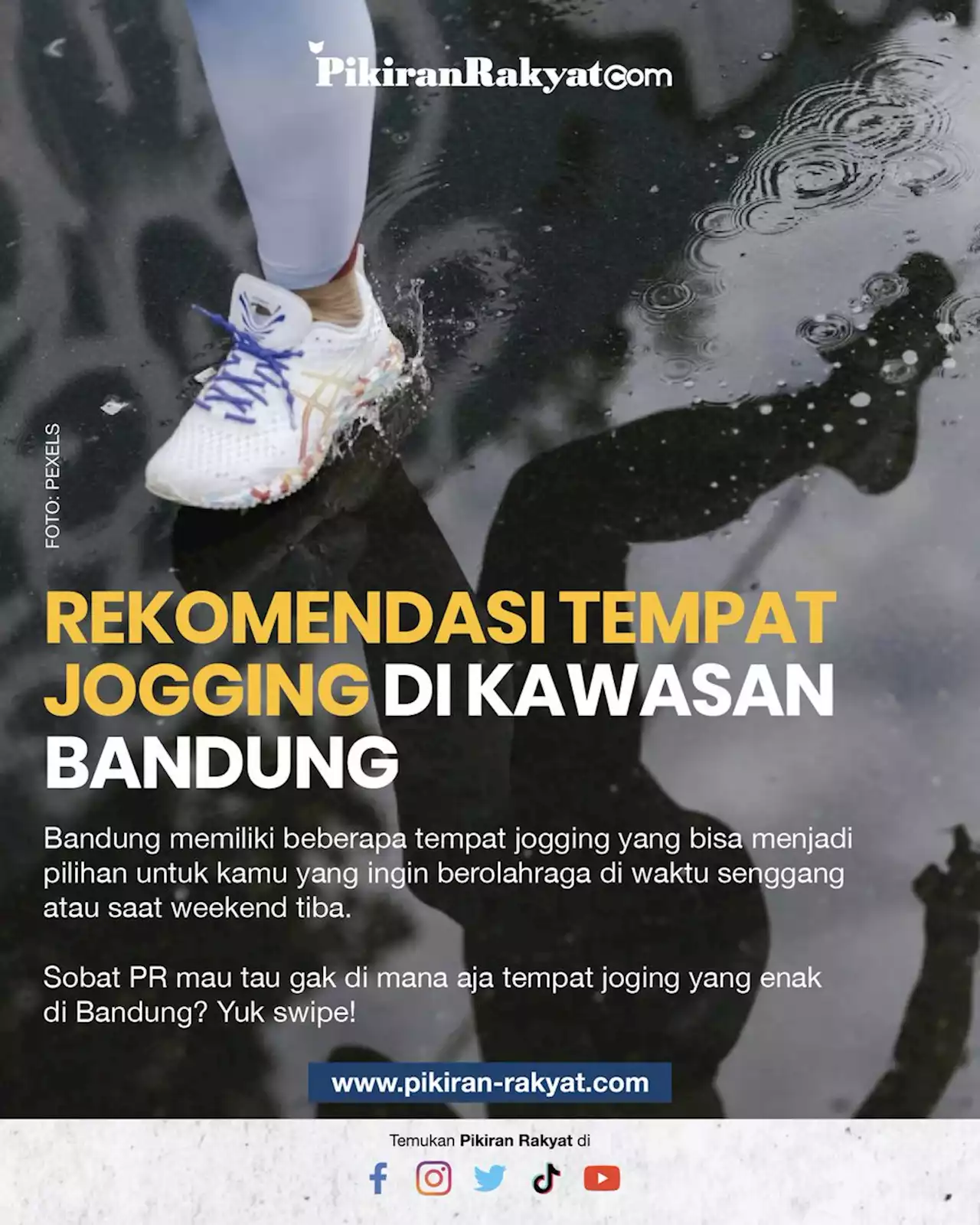 Rekomendasi 3 Tempat Jogging yang Ada di Kawasan Bandung, Salah Satunya Buka 24 Jam