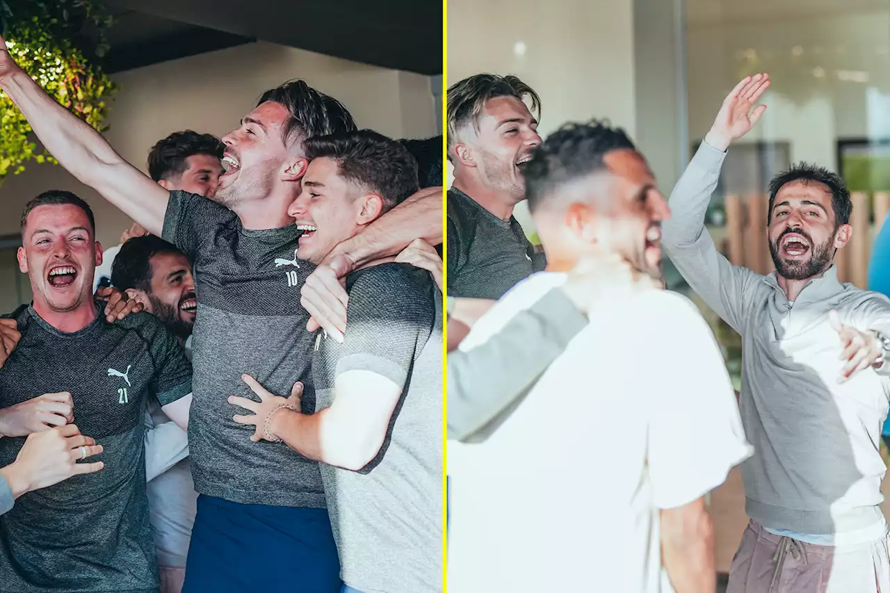 Watch moment Man City squad celebrate becoming Premier League champions