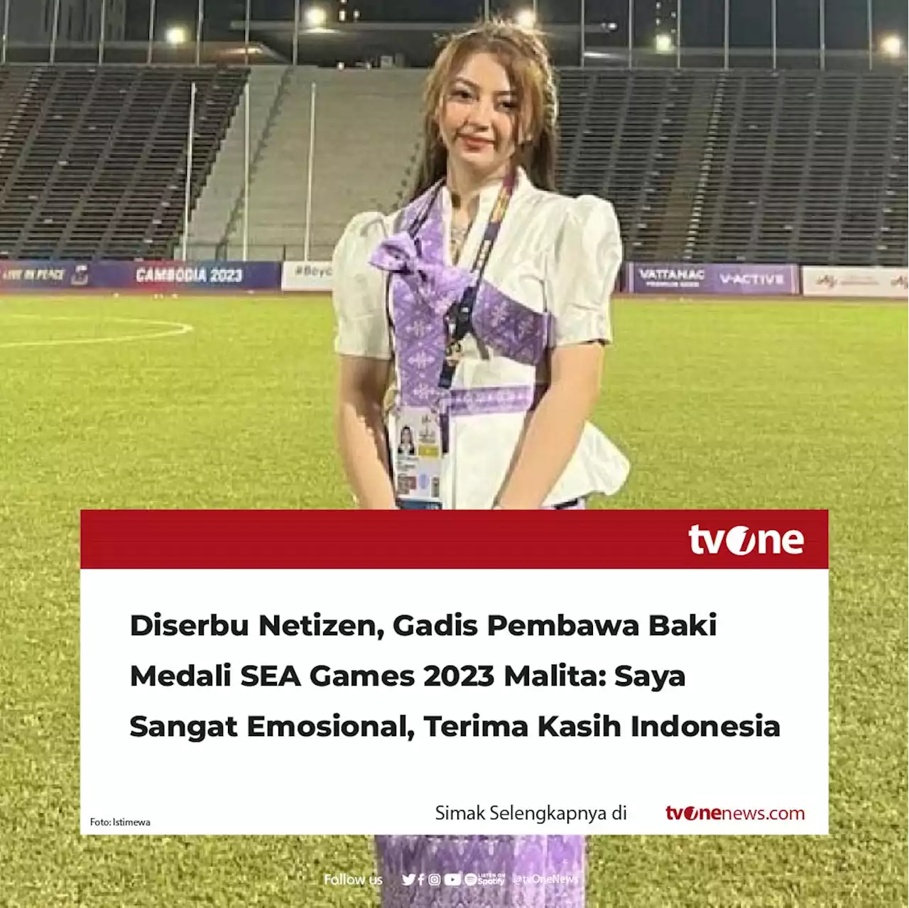 Diserbu Netizen, Gadis Pembawa Baki Medali SEA Games 2023 Malita: Saya Sangat Emosional, Terima Kasih Indonesia