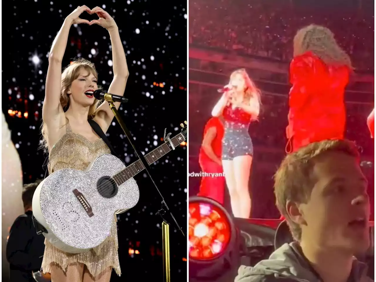 A security guard who went viral for singing along at a Taylor Swift concert says he only took the job to see her perform