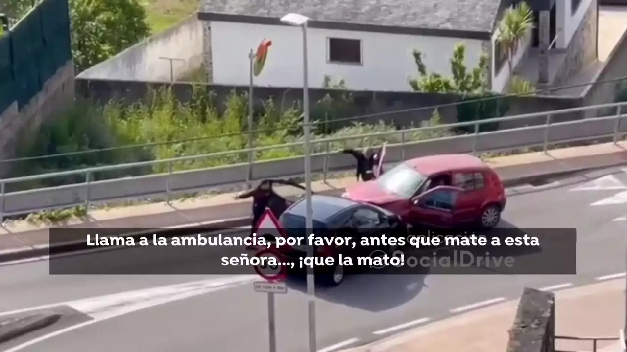 'Llama a la ambulancia antes de que mate a esta señora', las terribles amenazas de muerte de un conductor en Poio