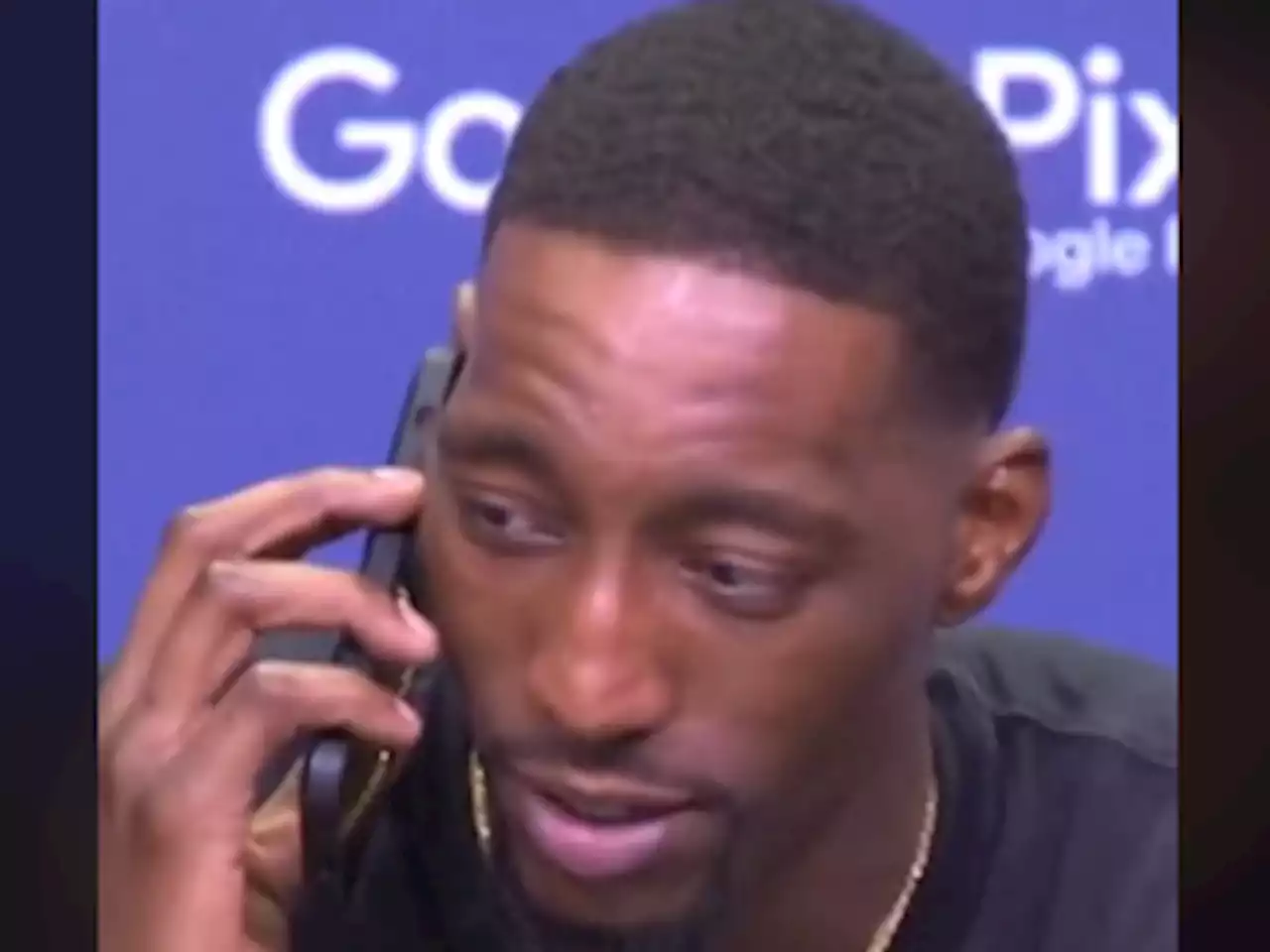 Basketball player answers mom's call at press conference