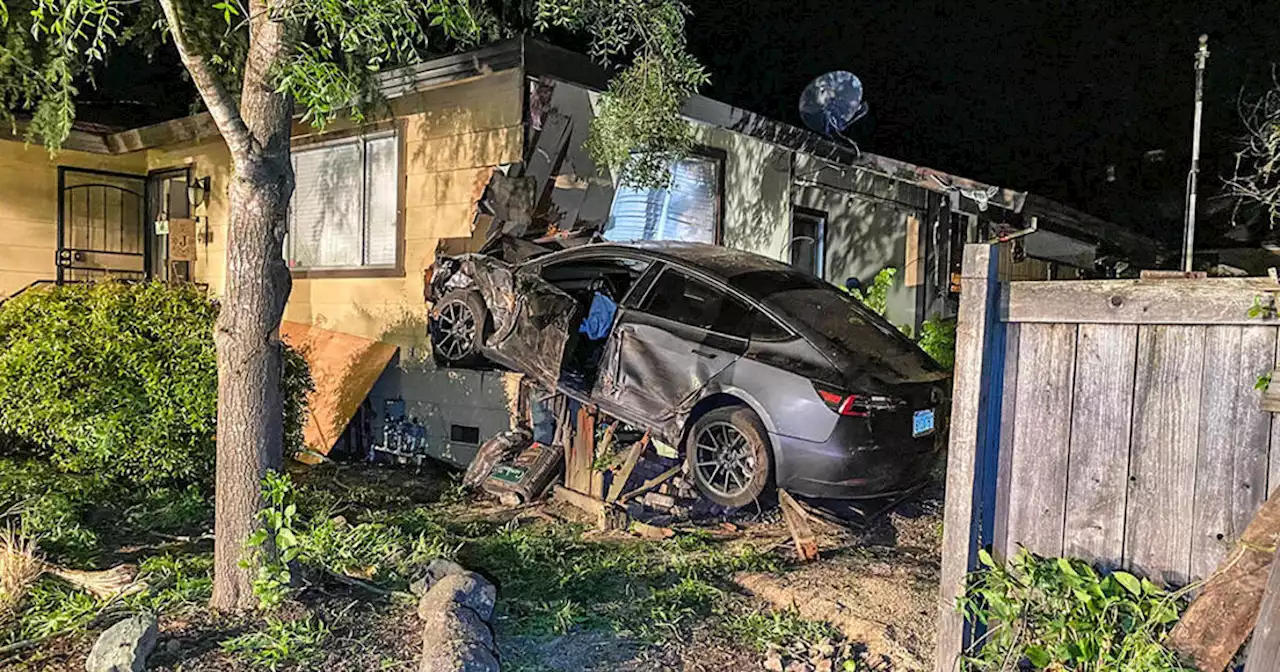 Sheriff's wife arrested for DUI after plowing Tesla into Santa Rosa house