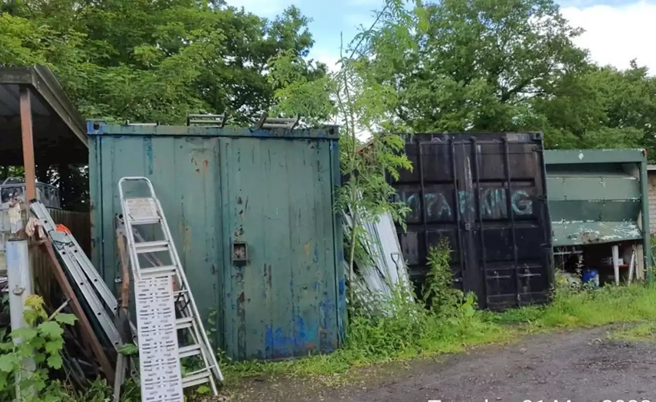 Man who littered green belt with container units said he 'needed somewhere to put his stuff'