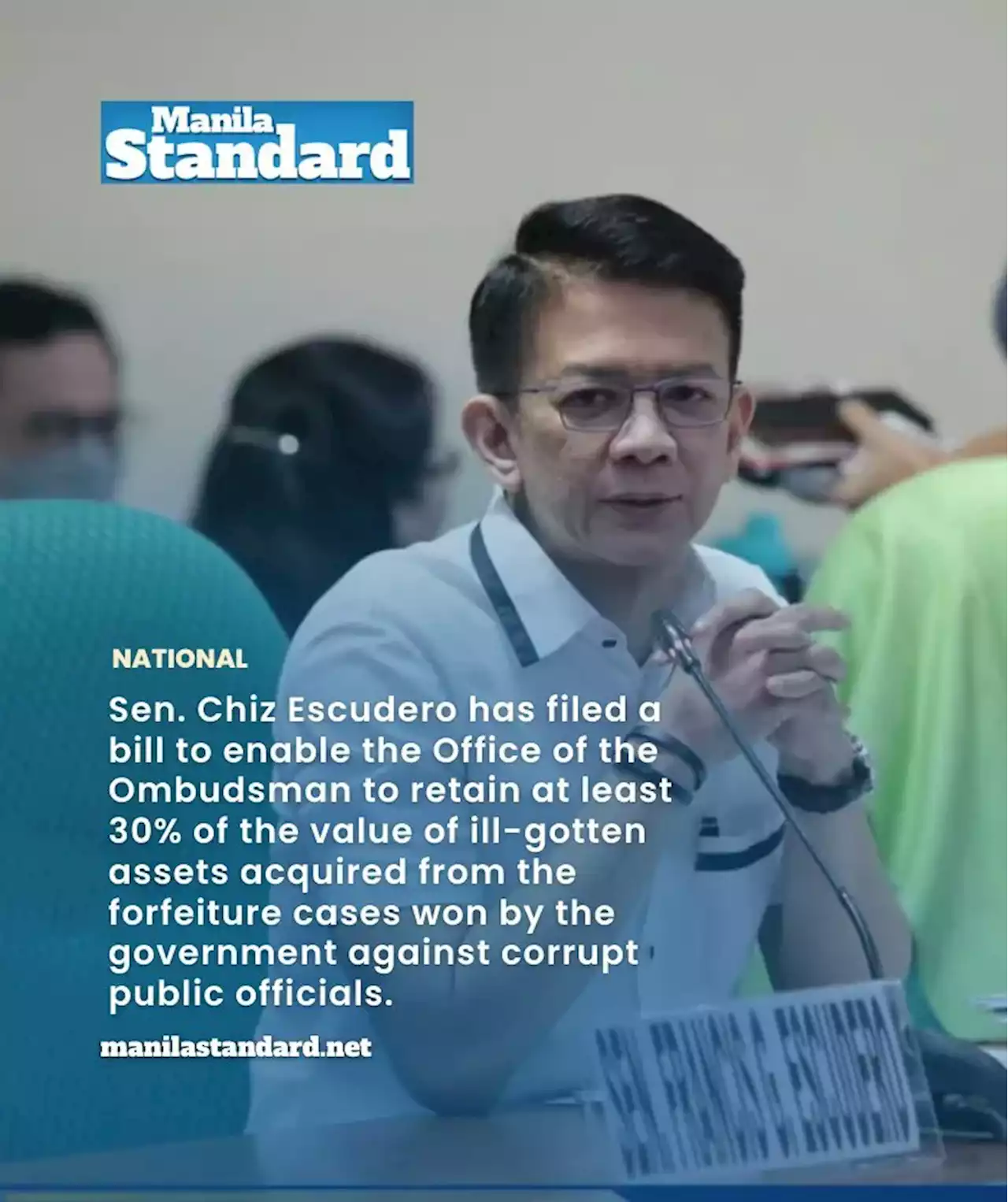 Chiz: Give 30% of seized assets to Ombudsman