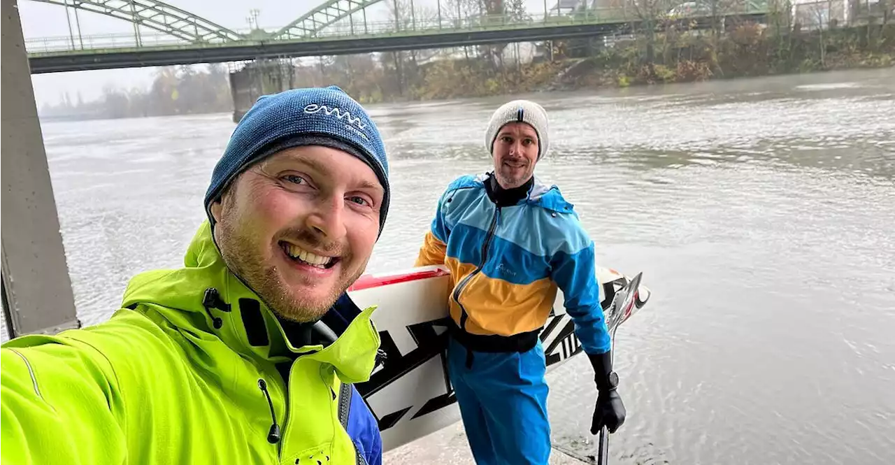 Mit dem Stand-up-Paddle auf der Traun unterwegs