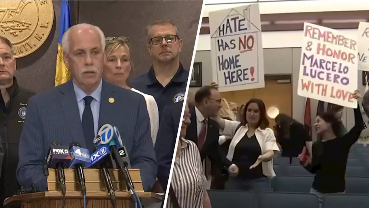 Suffolk County Joins Suburbs Fighting NYC Migrant Relocation; Protesters Condemn ‘Hypocrisy'