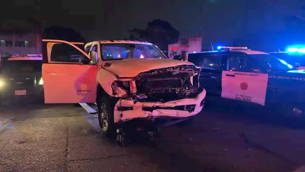 Stolen Truck Driver Rams Into Police Cruisers Following Chase in Kearny Mesa: SDPD